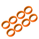 8PCS Luggage Suitcase Wheels Covers Noise Canceling Shock Absorbing Trolley Case Silicone Caster Protection Cover Orange