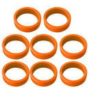 8PCS Luggage Suitcase Wheels Covers Noise Canceling Shock Absorbing Trolley Case Silicone Caster Protection Cover Orange