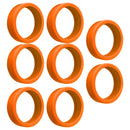 8PCS Luggage Suitcase Wheels Covers Noise Canceling Shock Absorbing Trolley Case Silicone Caster Protection Cover Orange