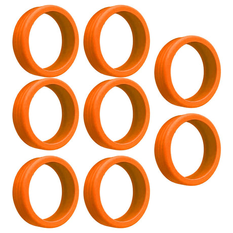 8PCS Luggage Suitcase Wheels Covers Noise Canceling Shock Absorbing Trolley Case Silicone Caster Protection Cover Orange