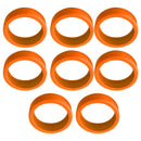 8PCS Luggage Suitcase Wheels Covers Noise Canceling Shock Absorbing Trolley Case Silicone Caster Protection Cover Orange