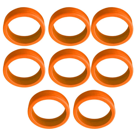 8PCS Luggage Suitcase Wheels Covers Noise Canceling Shock Absorbing Trolley Case Silicone Caster Protection Cover Orange
