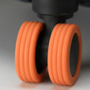 8PCS Luggage Suitcase Wheels Covers Noise Canceling Shock Absorbing Trolley Case Silicone Caster Protection Cover Orange