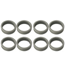 8PCS Luggage Suitcase Wheels Covers Noise Canceling Shock Absorbing Trolley Case Silicone Caster Protection Cover Light Gray
