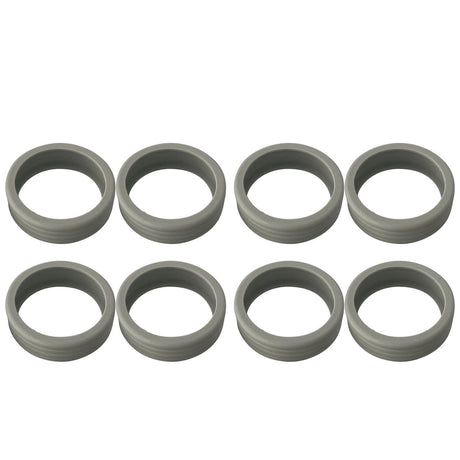 8PCS Luggage Suitcase Wheels Covers Noise Canceling Shock Absorbing Trolley Case Silicone Caster Protection Cover Light Gray