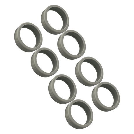 8PCS Luggage Suitcase Wheels Covers Noise Canceling Shock Absorbing Trolley Case Silicone Caster Protection Cover Light Gray