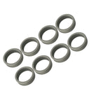 8PCS Luggage Suitcase Wheels Covers Noise Canceling Shock Absorbing Trolley Case Silicone Caster Protection Cover Light Gray