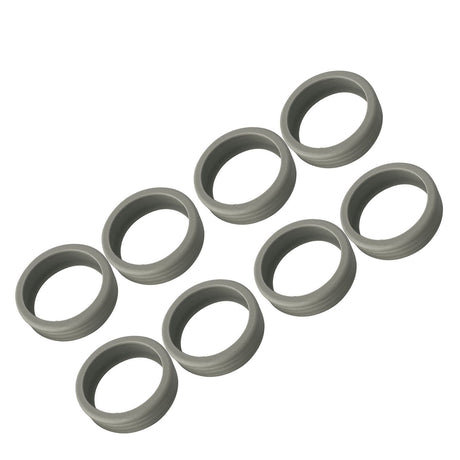 8PCS Luggage Suitcase Wheels Covers Noise Canceling Shock Absorbing Trolley Case Silicone Caster Protection Cover Light Gray