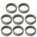 8PCS Luggage Suitcase Wheels Covers Noise Canceling Shock Absorbing Trolley Case Silicone Caster Protection Cover Light Gray