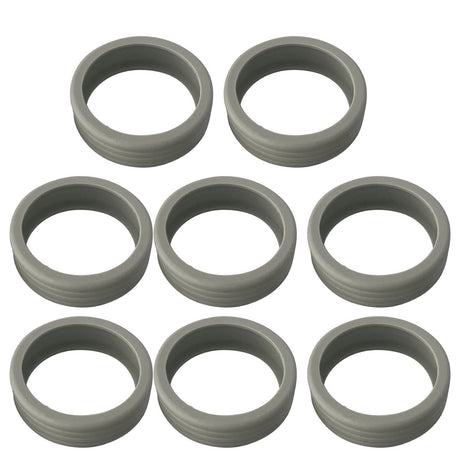 8PCS Luggage Suitcase Wheels Covers Noise Canceling Shock Absorbing Trolley Case Silicone Caster Protection Cover Light Gray