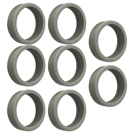 8PCS Luggage Suitcase Wheels Covers Noise Canceling Shock Absorbing Trolley Case Silicone Caster Protection Cover Light Gray