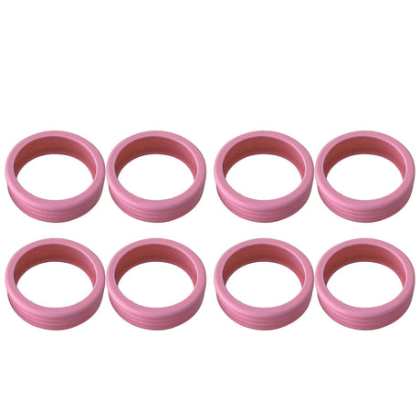 8PCS Luggage Suitcase Wheels Covers Noise Canceling Shock Absorbing Trolley Case Silicone Caster Protection Cover Pink