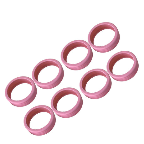 8PCS Luggage Suitcase Wheels Covers Noise Canceling Shock Absorbing Trolley Case Silicone Caster Protection Cover Pink