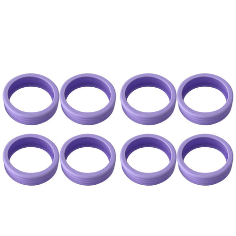 8PCS Luggage Suitcase Wheels Covers Noise Canceling Shock Absorbing Trolley Case Silicone Caster Protection Cover Purple