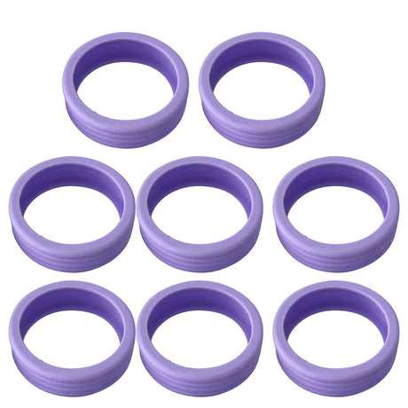 8PCS Luggage Suitcase Wheels Covers Noise Canceling Shock Absorbing Trolley Case Silicone Caster Protection Cover Purple