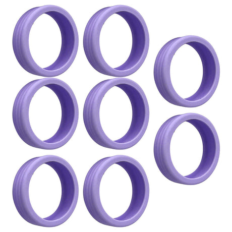 8PCS Luggage Suitcase Wheels Covers Noise Canceling Shock Absorbing Trolley Case Silicone Caster Protection Cover Purple