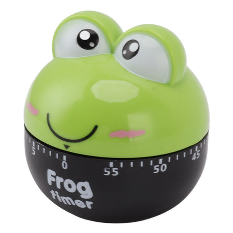 Cartoon Machinery Timer High Accuracy Adjustable 60 Minutes Mechanical Kitchen Cooking Timer for Kitchen Study Green