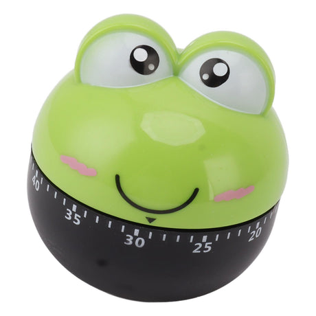 Cartoon Machinery Timer High Accuracy Adjustable 60 Minutes Mechanical Kitchen Cooking Timer for Kitchen Study Green