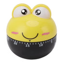 Cartoon Machinery Timer High Accuracy Adjustable 60 Minutes Mechanical Kitchen Cooking Timer for Kitchen Study Yellow