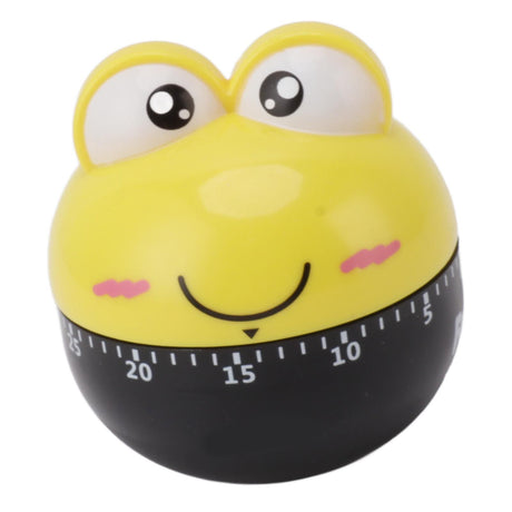 Cartoon Machinery Timer High Accuracy Adjustable 60 Minutes Mechanical Kitchen Cooking Timer for Kitchen Study Yellow