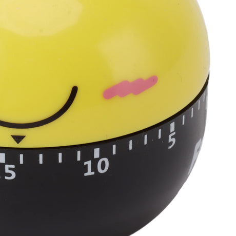 Cartoon Machinery Timer High Accuracy Adjustable 60 Minutes Mechanical Kitchen Cooking Timer for Kitchen Study Yellow