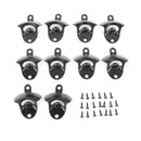 10Pcs Black Beer Bottle Opener Bar Beer Soda Bottle Cap Opener for Restaurant Camping Home Party