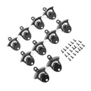 10Pcs Black Beer Bottle Opener Bar Beer Soda Bottle Cap Opener for Restaurant Camping Home Party