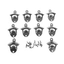 10Pcs Black Beer Bottle Opener Bar Beer Soda Bottle Cap Opener for Restaurant Camping Home Party