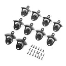 10Pcs Black Beer Bottle Opener Bar Beer Soda Bottle Cap Opener for Restaurant Camping Home Party