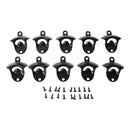 10Pcs Black Beer Bottle Opener Bar Beer Soda Bottle Cap Opener for Restaurant Camping Home Party