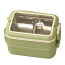 Stainless Steel Insulated Lunch Box Multiple Compartments Fashionable Safe Stainless Steel Bento Box for Students Kids Green