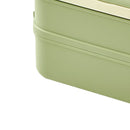 Stainless Steel Insulated Lunch Box Multiple Compartments Fashionable Safe Stainless Steel Bento Box for Students Kids Green