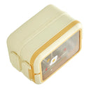 Stainless Steel Insulated Lunch Box Multiple Compartments Fashionable Safe Stainless Steel Bento Box for Students Kids Cream