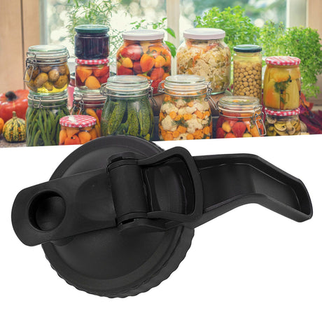 Wide Mouth Mason Jar Pour Spout Lid Leak Proof Mason Jar Flip Cap Lid with Handle Black