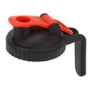 Wide Mouth Mason Jar Pour Spout Lid Leak Proof Mason Jar Flip Cap Lid with Handle Black Red