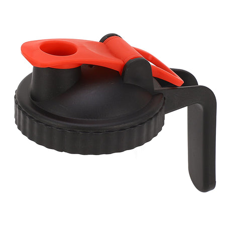 Wide Mouth Mason Jar Pour Spout Lid Leak Proof Mason Jar Flip Cap Lid with Handle Black Red