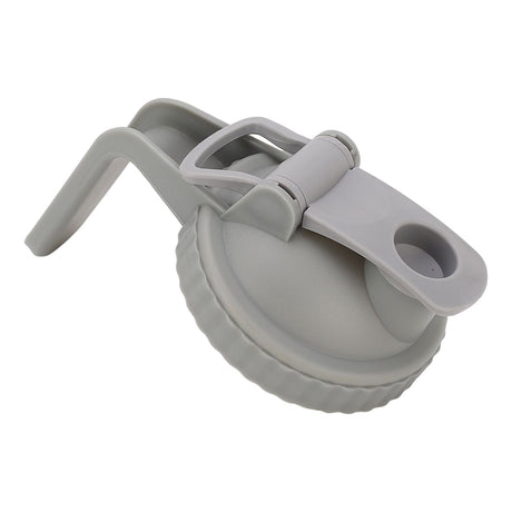 Wide Mouth Mason Jar Pour Spout Lid Leak Proof Mason Jar Flip Cap Lid with Handle Gray