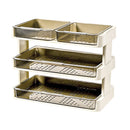 Kitchen Countertop Organizer Plastic Detachable Multifunctional Kitchen Storage Shelf Food Rack for Bedroom Bathroom Desktop Cream White 3 Tier