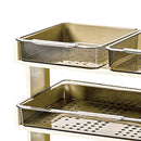 Kitchen Countertop Organizer Plastic Detachable Multifunctional Kitchen Storage Shelf Food Rack for Bedroom Bathroom Desktop Cream White 3 Tier