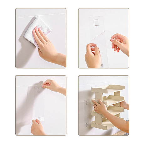 Kitchen Countertop Organizer Plastic Detachable Multifunctional Kitchen Storage Shelf Food Rack for Bedroom Bathroom Desktop Cream White 3 Tier