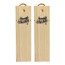 Single Bottle Wooden Wine Box with Lid Decorative Wood Grain Reusable Wine Storage Box