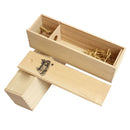 Single Bottle Wooden Wine Box with Lid Decorative Wood Grain Reusable Wine Storage Box