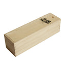 Single Bottle Wooden Wine Box with Lid Decorative Wood Grain Reusable Wine Storage Box