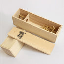 Single Bottle Wooden Wine Box with Lid Decorative Wood Grain Reusable Wine Storage Box