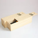 Single Bottle Wooden Wine Box with Lid Decorative Wood Grain Reusable Wine Storage Box
