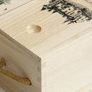 Single Bottle Wooden Wine Box with Lid Decorative Wood Grain Reusable Wine Storage Box