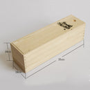 Single Bottle Wooden Wine Box with Lid Decorative Wood Grain Reusable Wine Storage Box