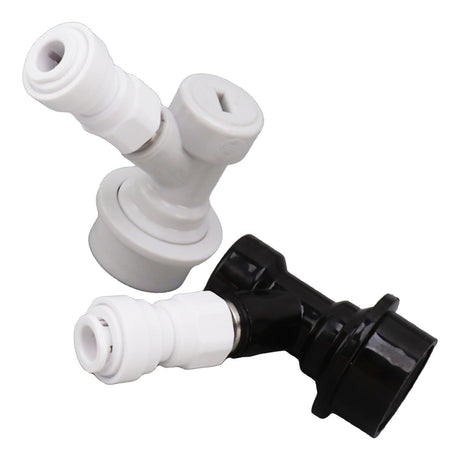 Ball Lock Disconnect Kit Beer Keg Liquid Dispenser Push in Fitting Quick Joint Connector for Beer Tube Hose 3/8