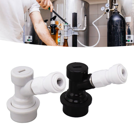 Ball Lock Disconnect Kit Beer Keg Liquid Dispenser Push in Fitting Quick Joint Connector for Beer Tube Hose 3/8