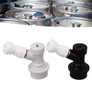 Ball Lock Disconnect Kit Beer Keg Liquid Dispenser Push in Fitting Quick Joint Connector for Beer Tube Hose 3/8